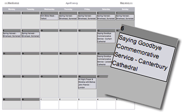 Ministry Edit Calendar